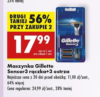 Maszynka do golenia Gillette sensor 3 promocja