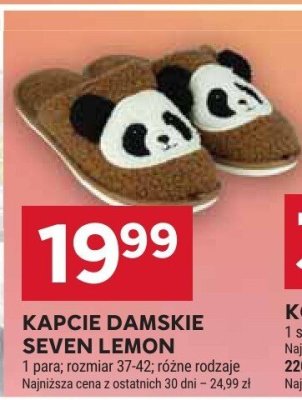 Kapcie damskie SEVEN LEMON 1 para, rozmiar 37-42, różne rodzaje promocja w Stokrotka