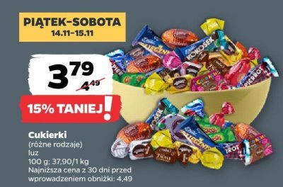 Cukierki różne rodzaje promocja w Netto