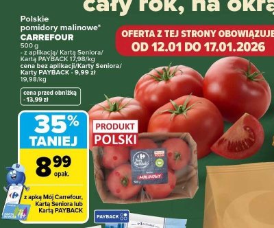 Pomidory malinowe CARREFOUR promocja w Carrefour Market