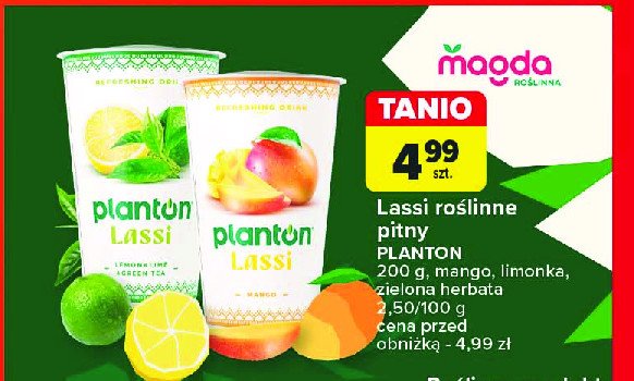 Lassi roślinne zielona herbata Planton (żywność) promocja