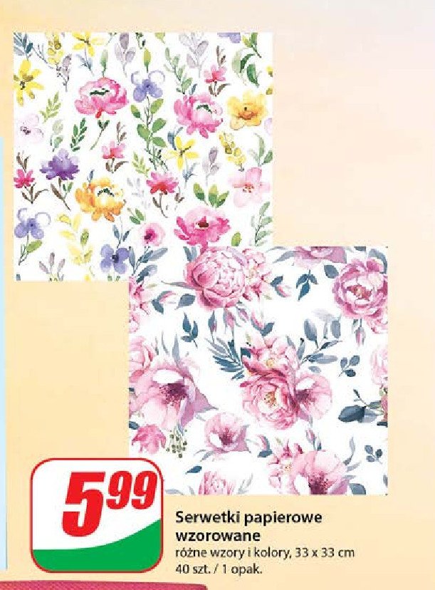 Serwetki 33 x 33 cm promocja