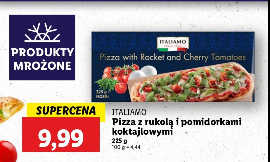 Pizza z rukolą i pomidorkami koktajlowymi Italiamo promocja w Lidl