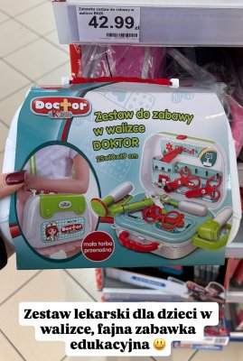 Zestaw lekarski do zabawy w walizce promocja w Dino