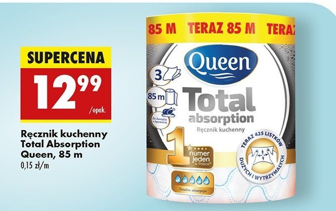 Ręcznik kuchenny total absorption 85 m Queen promocja