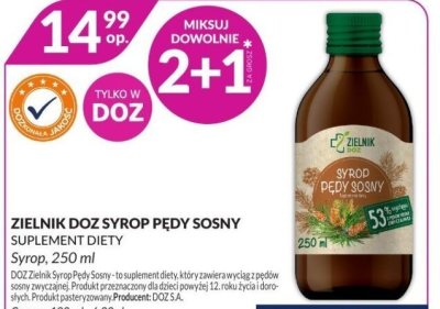 Syrop pędy sosny 250 ml promocja w DOZ.PL