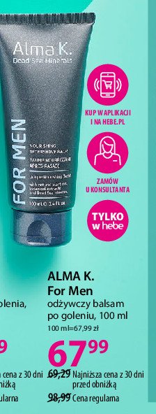 Balsam po goleniu Alma k for men promocja
