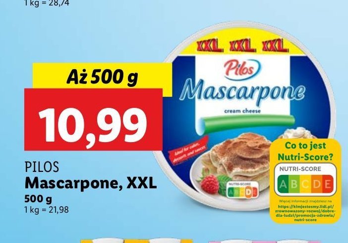 Serek mascarpone Pilos promocja