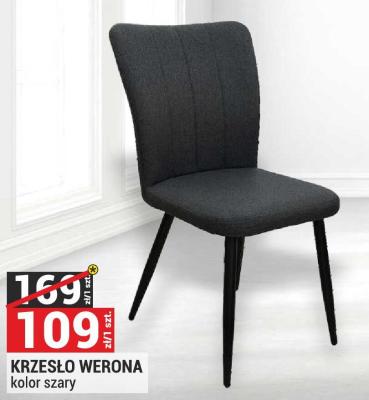 Krzesło WERONA kolor szary promocja w Merkury Market