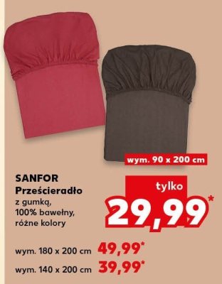 Prześcieradło z gumką promocja w Kaufland