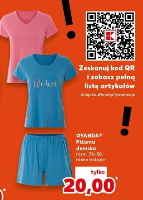 Piżama damska promocja w Kaufland