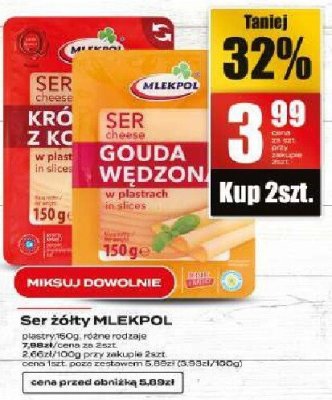 Ser żółty MLEKPOL promocja w Supeco