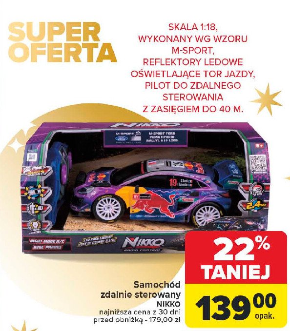 Samochód ford puma nikko night mode red bull promocja w Carrefour Market