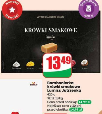 Bombonierka krówki smakowe Lumiss Jutrzenka promocja w Dino