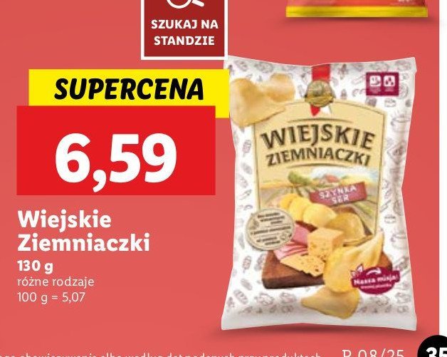 Chipsy szynka i ser Lorenz wiejskie ziemniaczki promocja w Lidl