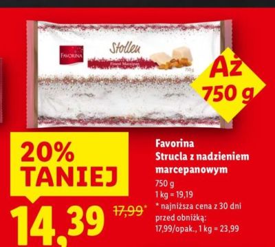 Strucla z nadzieniem marcepanowym promocja w Lidl