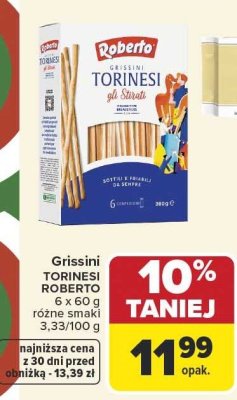 Grissini Torinesi Roberto różne smaki promocja w Carrefour