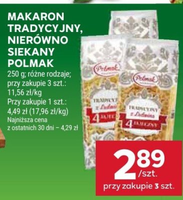 Makaron tradycyjny, nierówno siekany Polmak promocja w Stokrotka