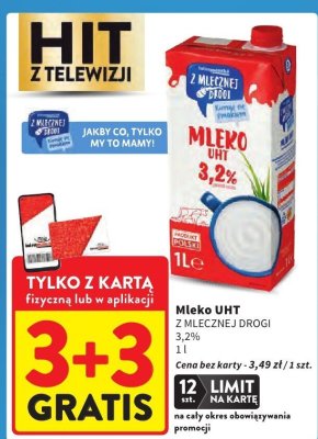Mleko UHT Z Mlecznej Drogi 3,2% promocja w Intermarche