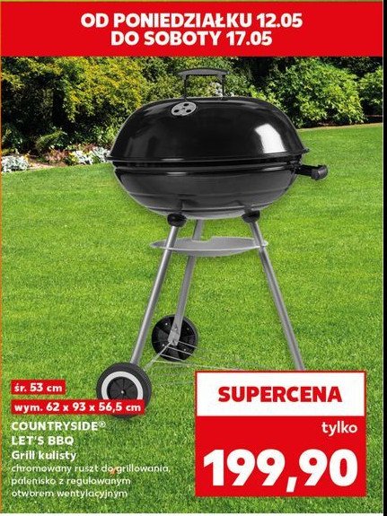 Grill kulisty 53 cm K-classic countryside promocja w Kaufland