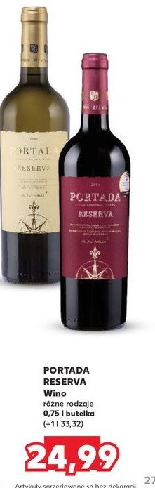Wino Portada reserva promocja w Kaufland