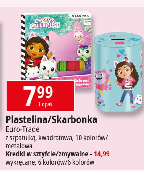 Plastelina kwadratowa koci domek gabi Starpak promocja