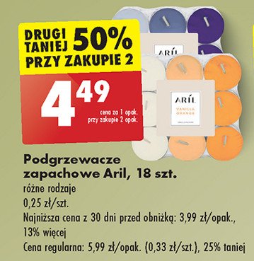 Podgrzewacze zapachowe pomarańcza Aril promocja