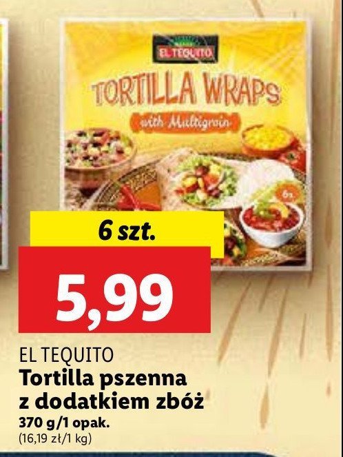 Tortilla wraps wieloziarnista El tequito promocja