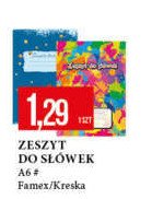 Zeszyt do s艂贸wek a6 16 kartkowy FAMEX promocja
