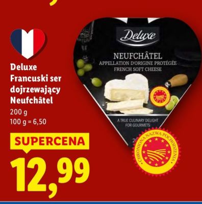Ser francuski dojrzewający Neufchâtel promocja w Lidl