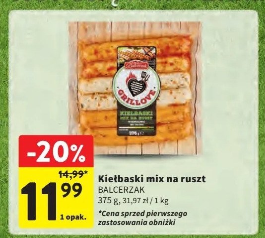 Kie艂baski na ruszt w przyprawach Balcerzak grillove promocja