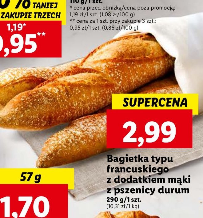 Bagietka typu francuskiego promocja