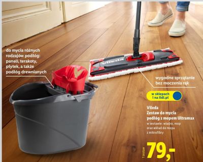 Zestaw do mycia podłóg Vileda Ultramax z mopem promocja w Lidl