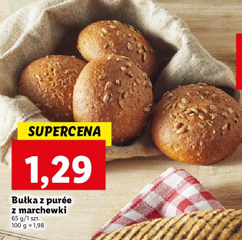 Bułka z puree marchewkowym promocja