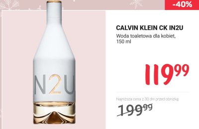 Woda toaletowa dla kobiet CK IN2U  promocja w Rossmann
