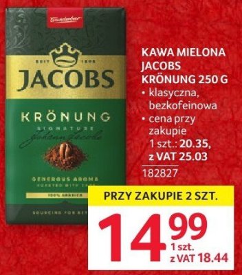 Kawa mielona Jacobs Kronung 250g promocja w Selgros