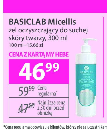 Normalizujący żel oczyszczający Basiclab micellis promocja