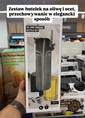 Zestaw butelek na oliwę i ocet 500 ml promocja w Biedronka