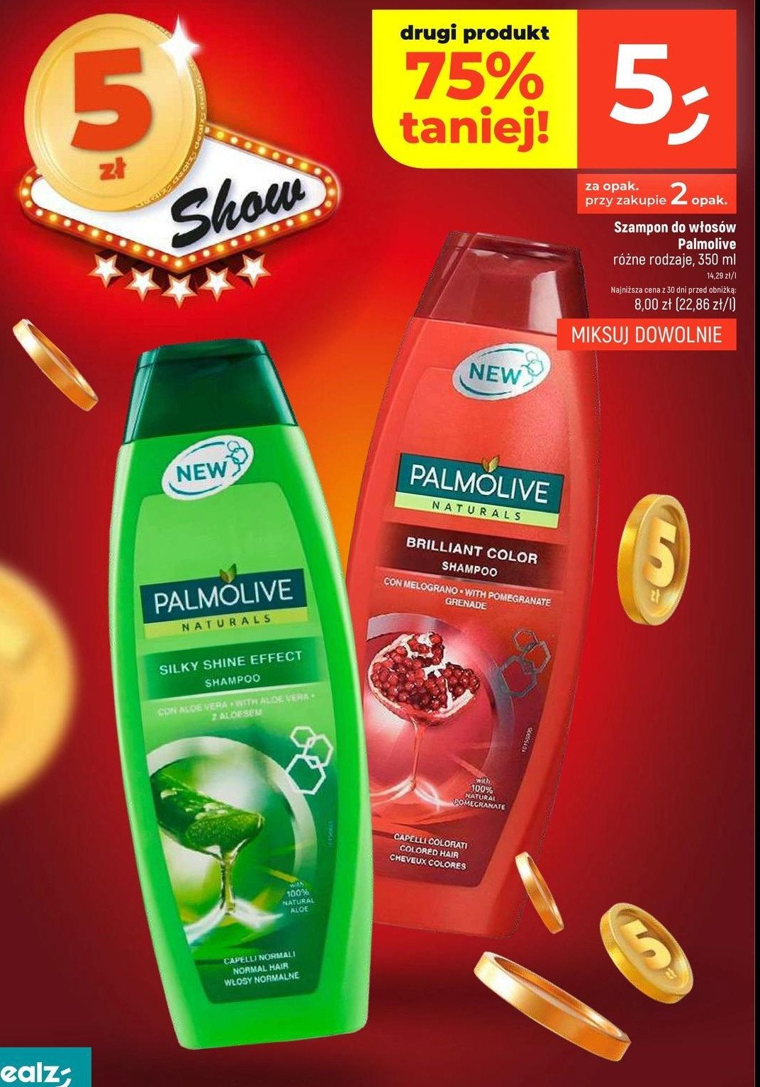 Szampon do włosów silky shine effect Palmolive naturals promocja