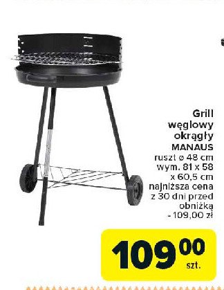 Grill okr膮g艂y manaus 16" promocja