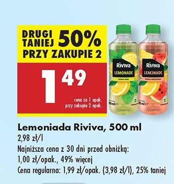 Lemoniada lemon-mint Riviva promocja
