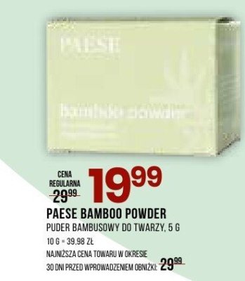 Puder PAESE BAMBOO POWDER promocja w Drogerie Natura