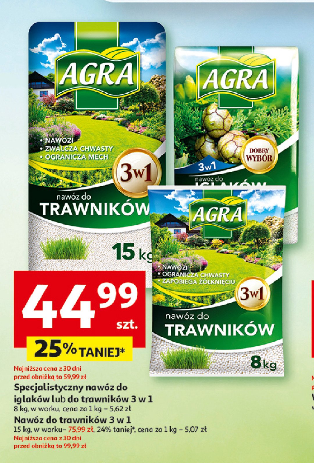 Nawóz do iglaków Agra promocja w Auchan