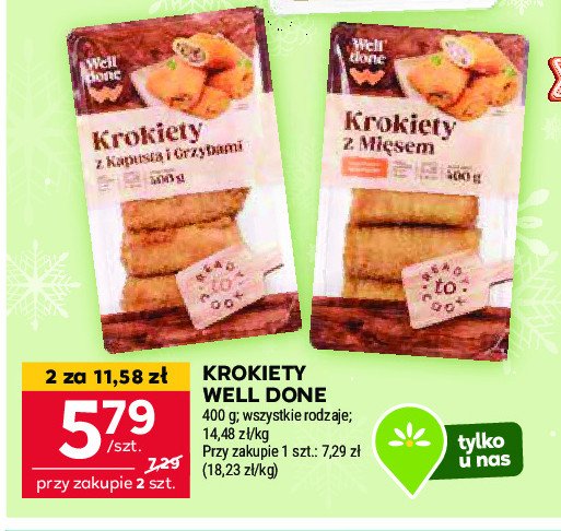 Krokiety z mięsem Well done promocja w Stokrotka