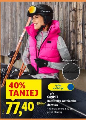 Kamizelka narciarska damska Crivit promocja w Lidl