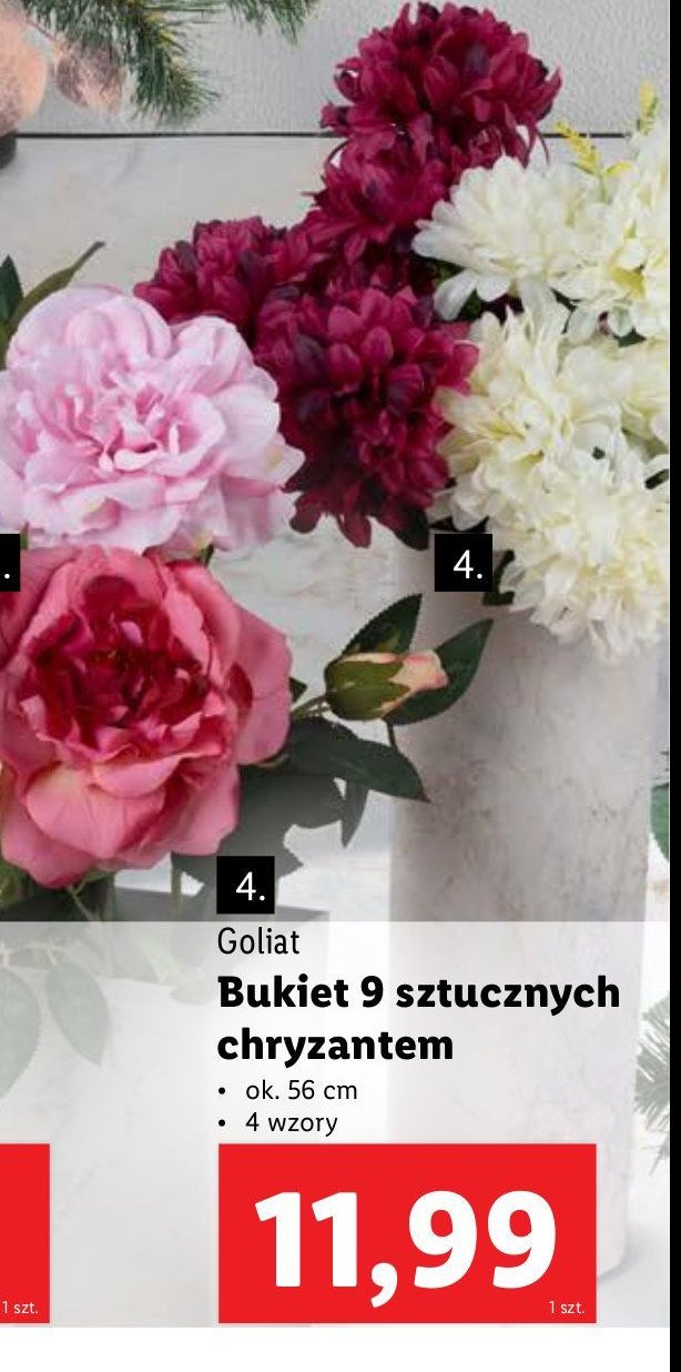 Bukiet 9 chryzantem Goliat promocja