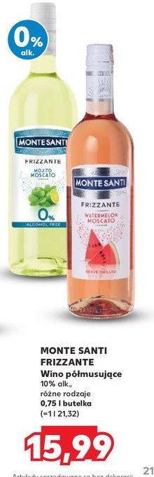 Wino Monte santi frizzante watermelon 0% promocja