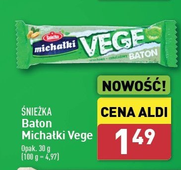 Baton vege Śnieżka michałki promocja