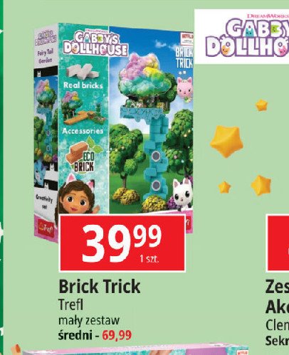 Klocki brick trick koci domek gabi średni zestaw Trefl promocja w Leclerc