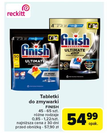 Kapsułki do zmywarki Finish ultimate plus promocja